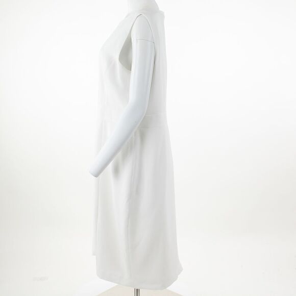 Kasper Round-Neck Sheath Dress in Vanilla Ice - Picture 4 of 5